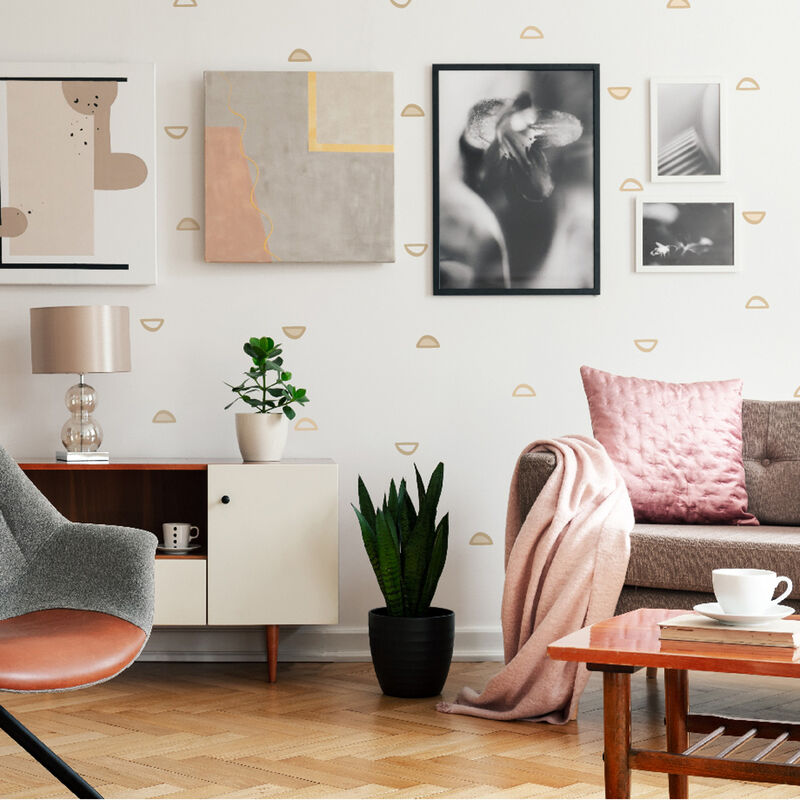 Half Circle Outline - Beige