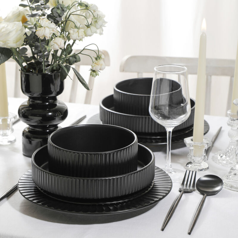 Christian Siriano Lusso Stoneware 32 Piece Dinnerware Set