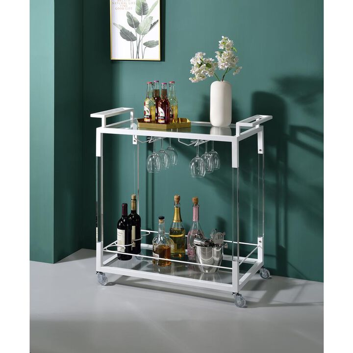 Progressive Furniture Bar Cart, Snow White
