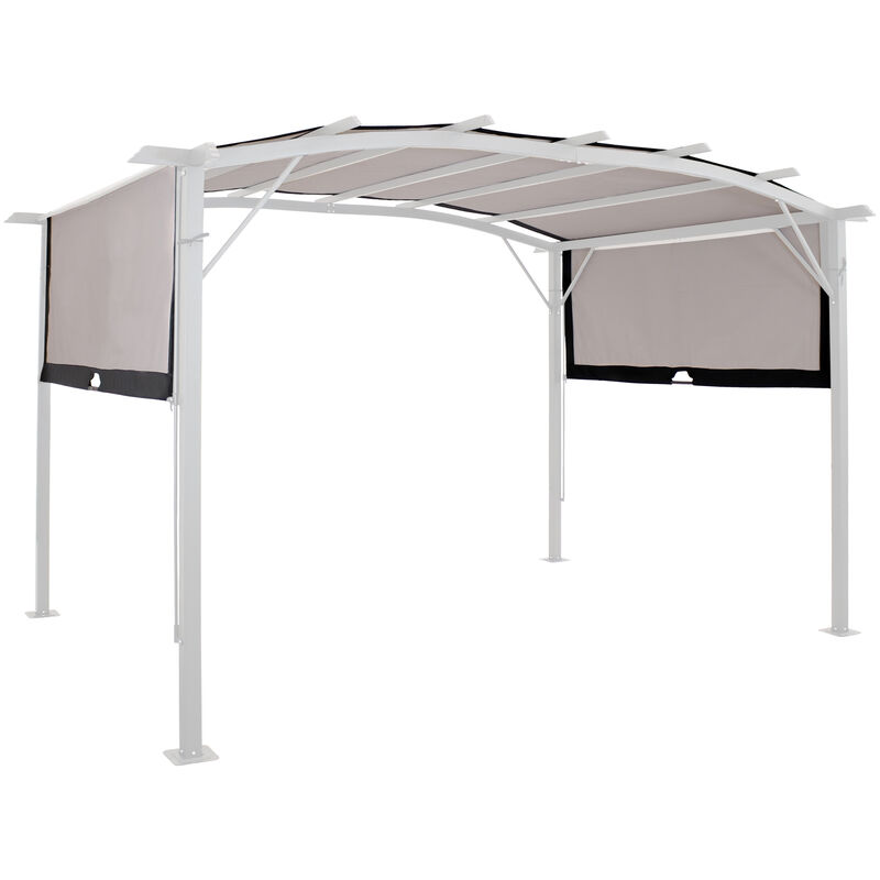 Sunnydaze 9 ft x 12 ft Polyester Retractable Pergola Canopy Shade