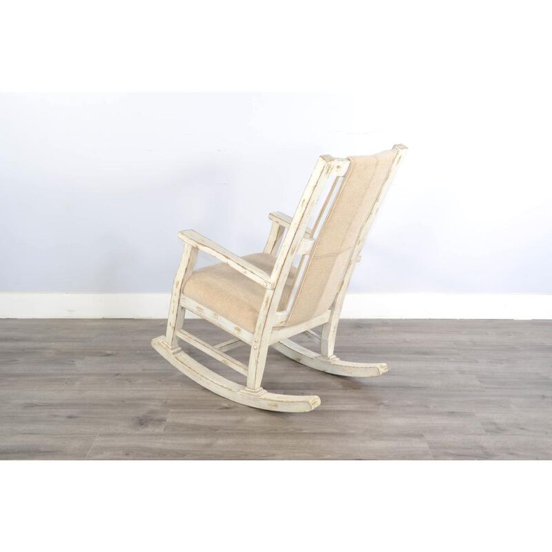 Sunny Designs White Sand Rocker, Cushion Seat & Back