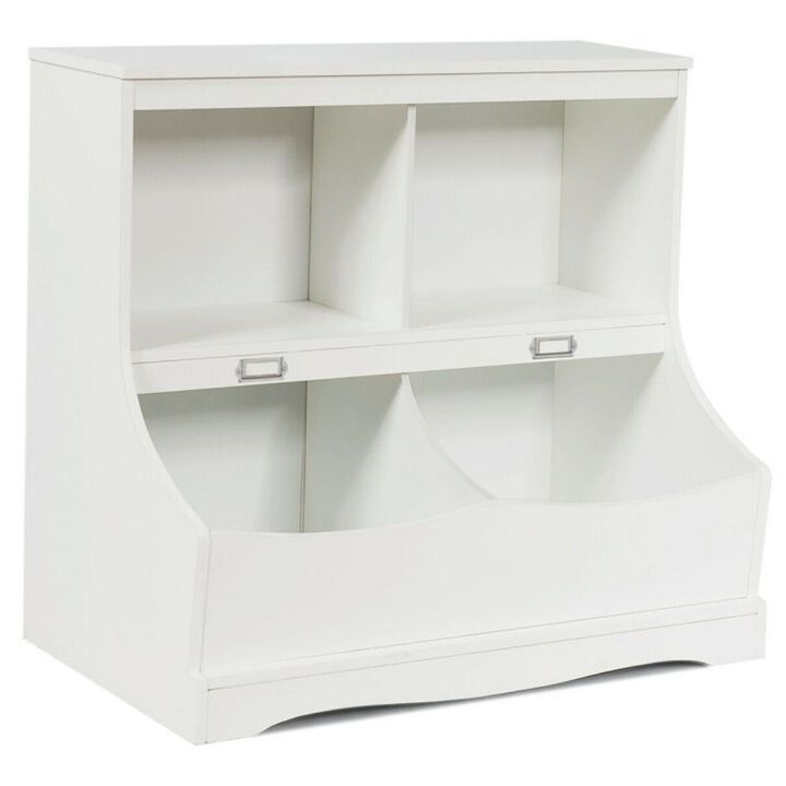 Hivvago Kids Floor Cabinet Multi-Functional Bookcase