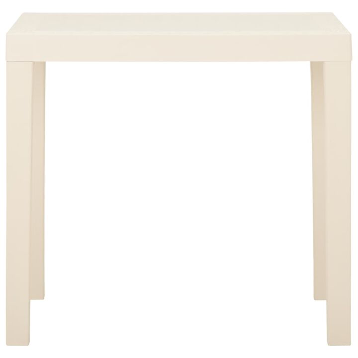 vidaXL Garden Table White 31.1"x25.6"x28.3" Plastic