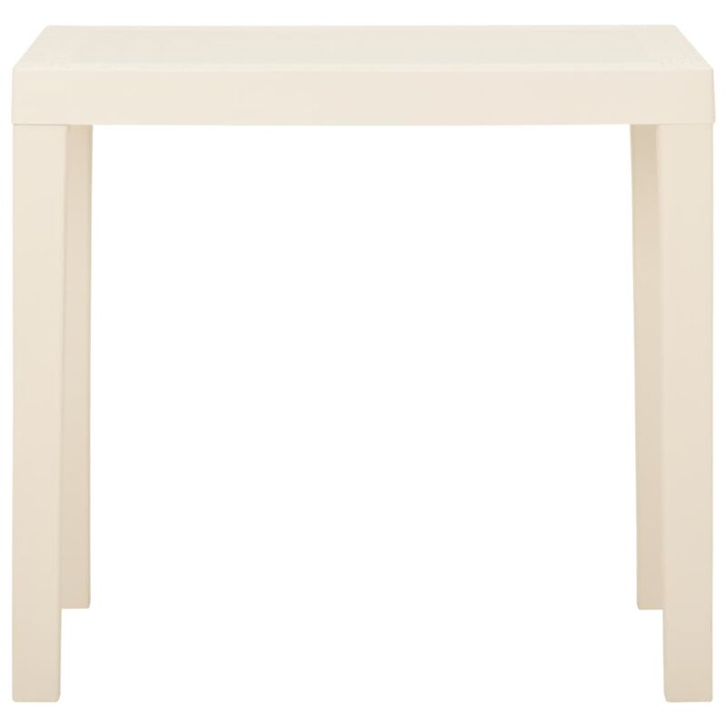 vidaXL Garden Table White 31.1"x25.6"x28.3" Plastic