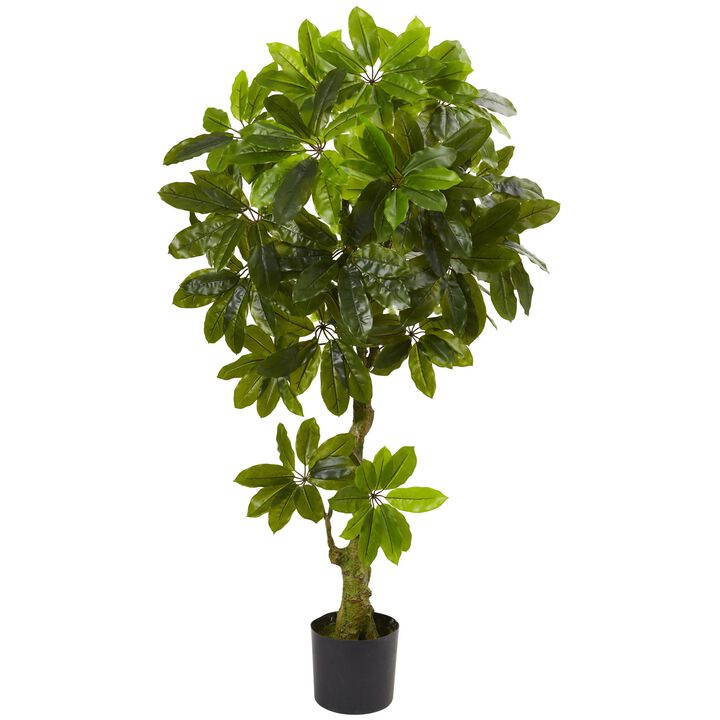 Hivvago 5 Feet Schefflera Artificial Tree UV Resistant (Indoor/Outdoor)