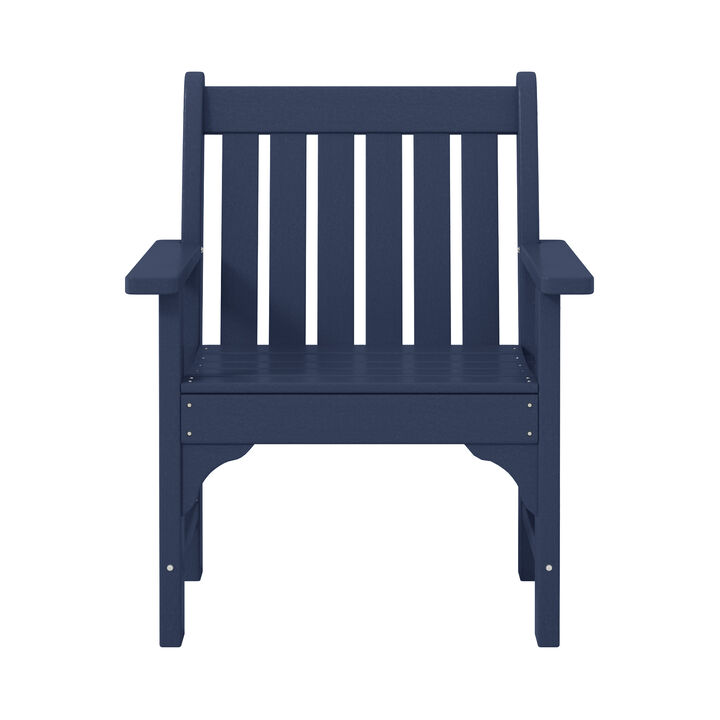 WestinTrends Outdoor Patio HDPE Garden Dining Arm Chair