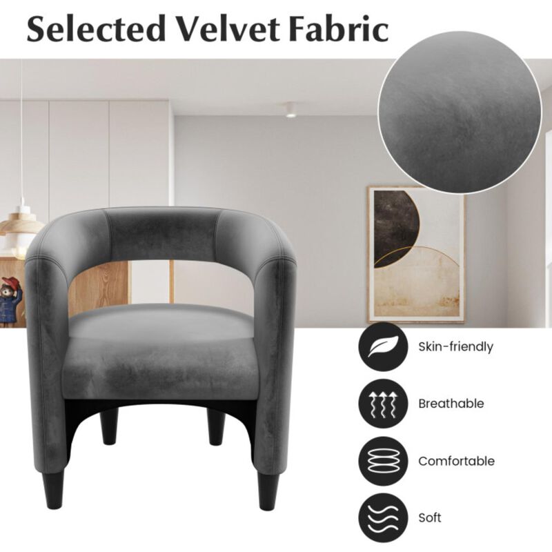 Hivvago Comfy Accent Armchair with Footrest