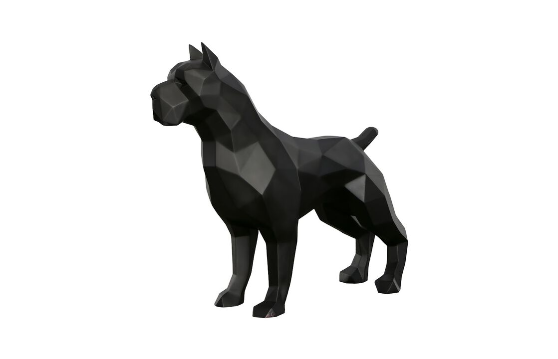 Pitbull Facet Sculpture