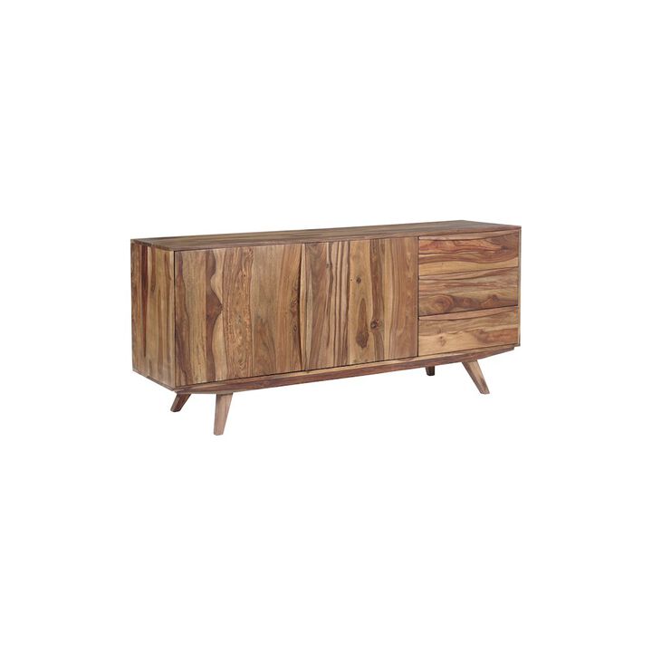 Porter Designs Fusion Solid Sheesham Wood Sideboard, Light Brown