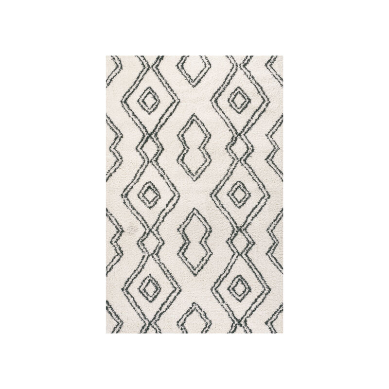 Deia Moroccan Style Diamond Shag Area Rug