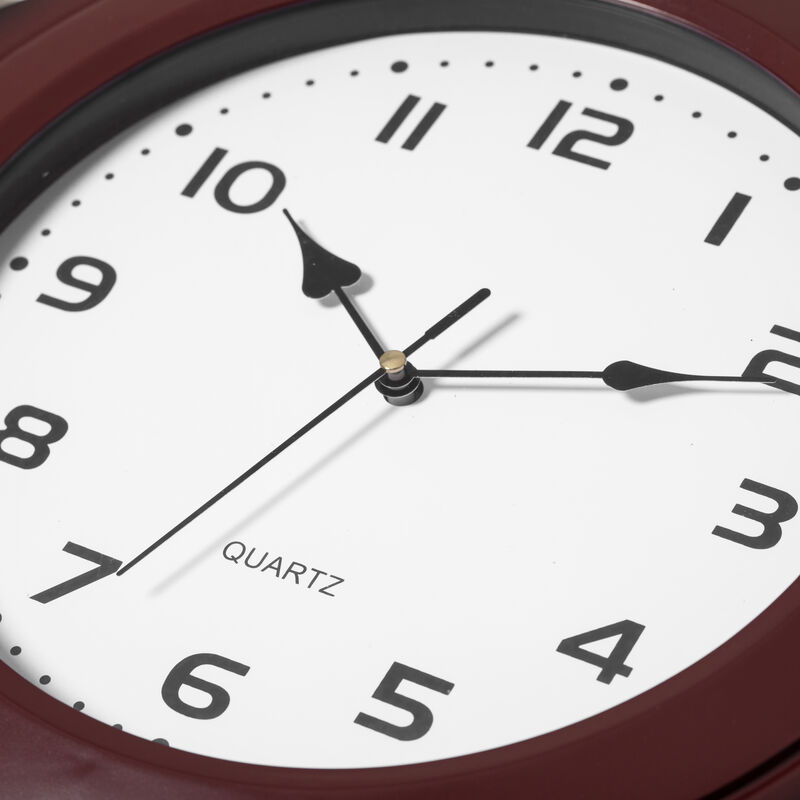 Clockswise Decorative Extra Large Modern Brown Wall Clock with Black Metal Frame on Rectangular Wood Board, Battery Operated Silent. 20" Dia, for Dining Living Kitchen Bedroom Office Restaurant bar
