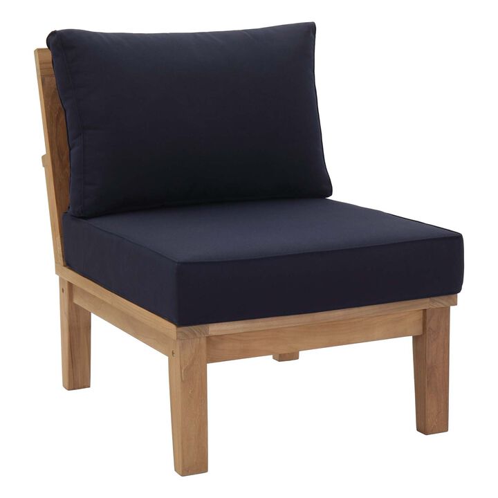 Modway - Marina Armless Outdoor Patio Teak Sofa