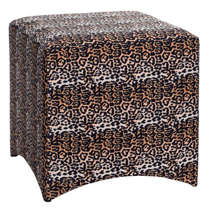 Padded Fabric Accent Ottomon
