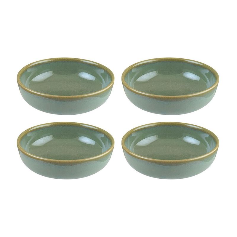 Sage dia.5.5" h:2" 15 oz. Round Green Porcelain Bowl (Set of 4)