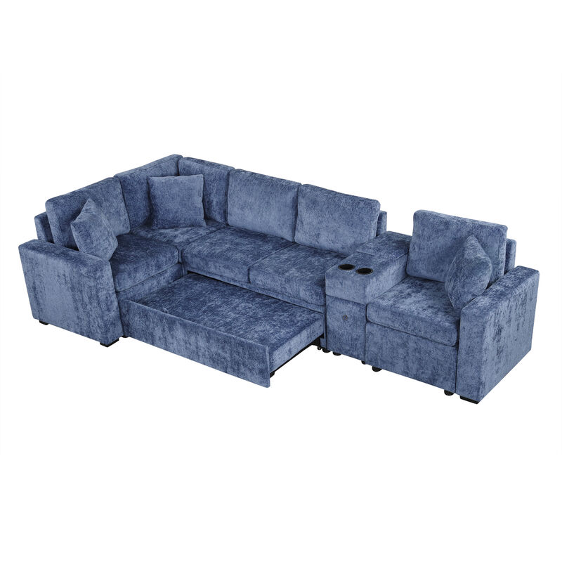 Merax L-shaped Convertible Sectional Sofa Sleeper