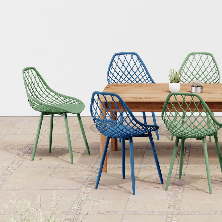 KURV® OUTDOOR & INDOOR ARMLESS DINING CHAIR (Set of 2)