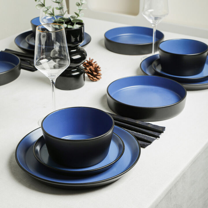 Stone Lain Albie Stoneware 20 Piece Dinnerware Set with Pasta Bowls