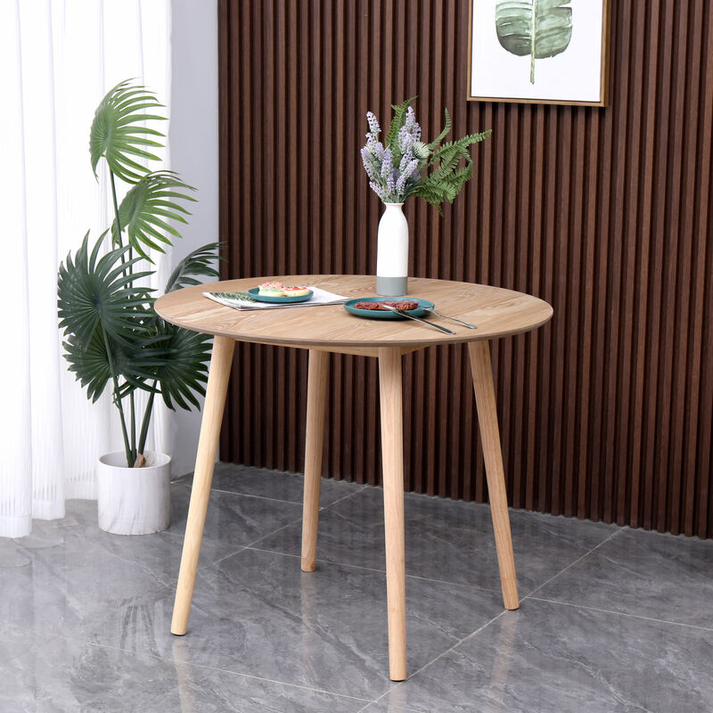 Dining Table for 4 People Round Wood