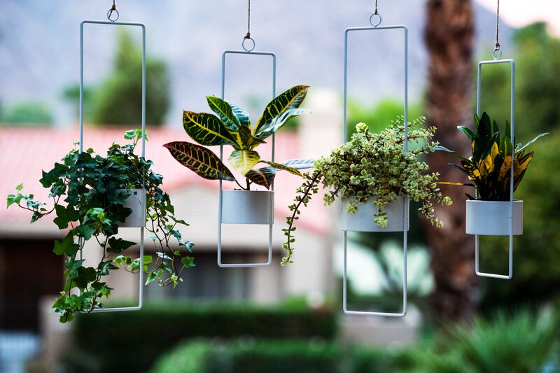 Upright Hanging Planter-large-white