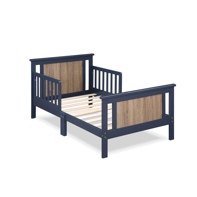Connelly Reversible Panel Toddler Bed Midnight Blue/Vintage Walnut