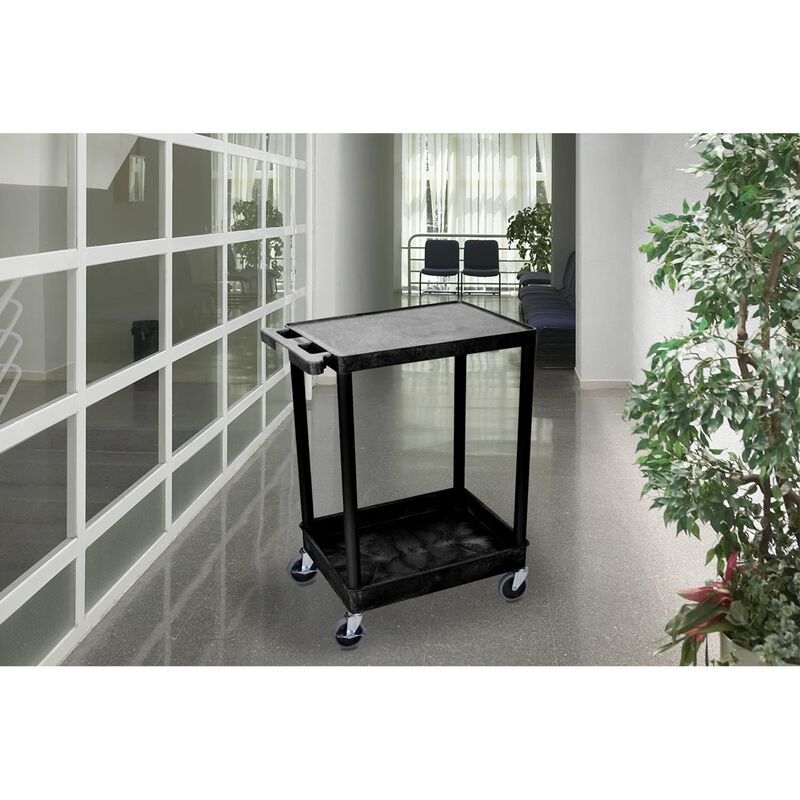 2 Shelf Black Tub Cart