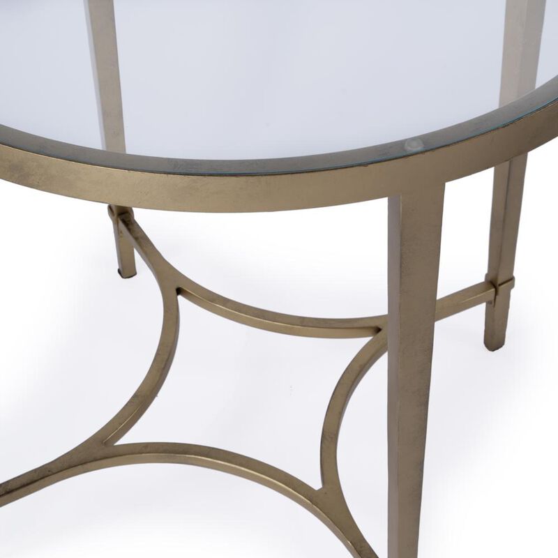 Butler Specialty Company Monica Oval End Table, Gold