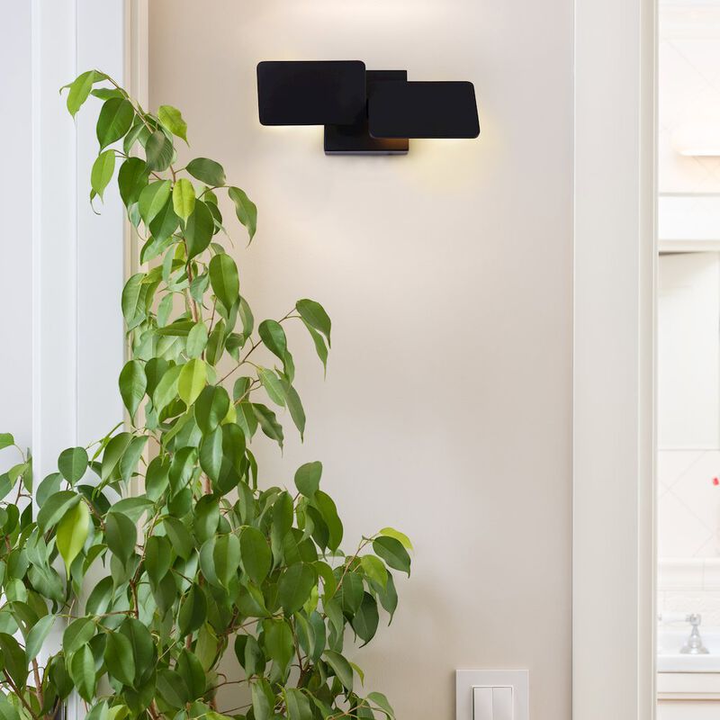 VONN Lighting Rotative Up-Down Integrated LED Wall Sconce Light in Black