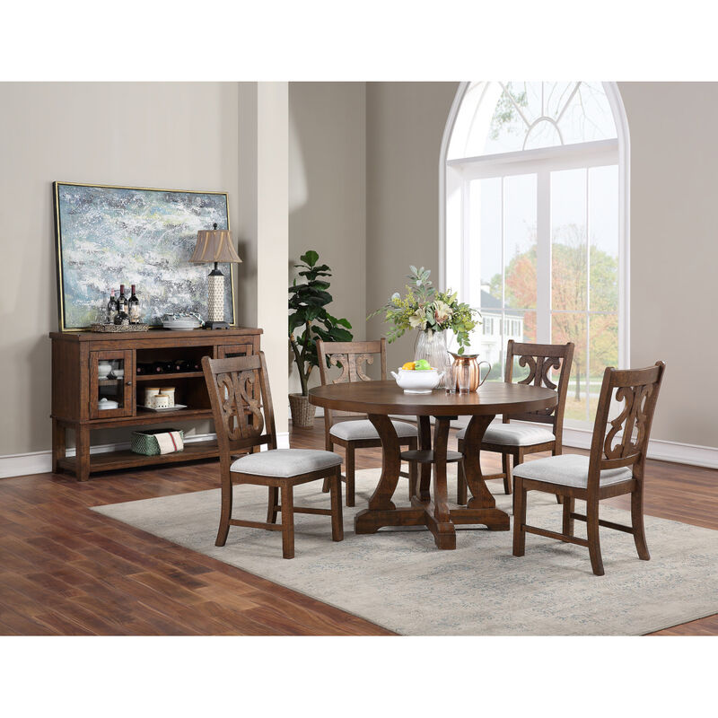Distressed paint wooden chairs, set of 2