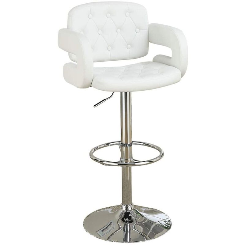Adjustable Faux Leather Barstool Chair