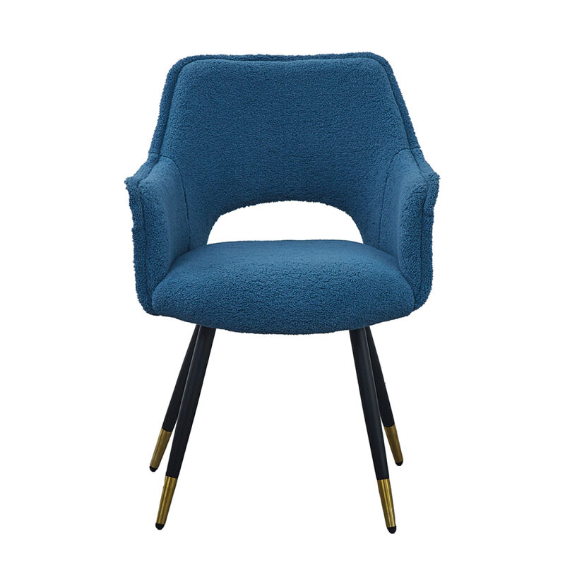 Set Of 2 Blue Fabric Side Chair, Living Room Bedroom Kitchen Vanity Accent Chair, 23" X 23" X 34"