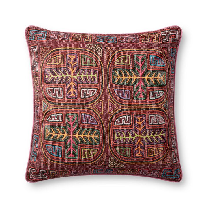 PLL0106 Berry/Multi 22''x22'' Down Pillow