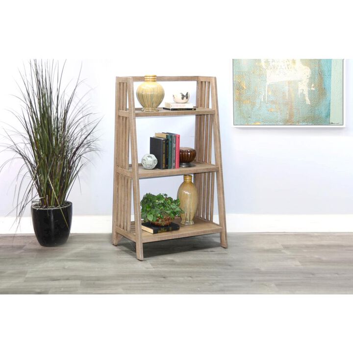 Sunny Designs 48 Mahogany Wood Folding Bookcase