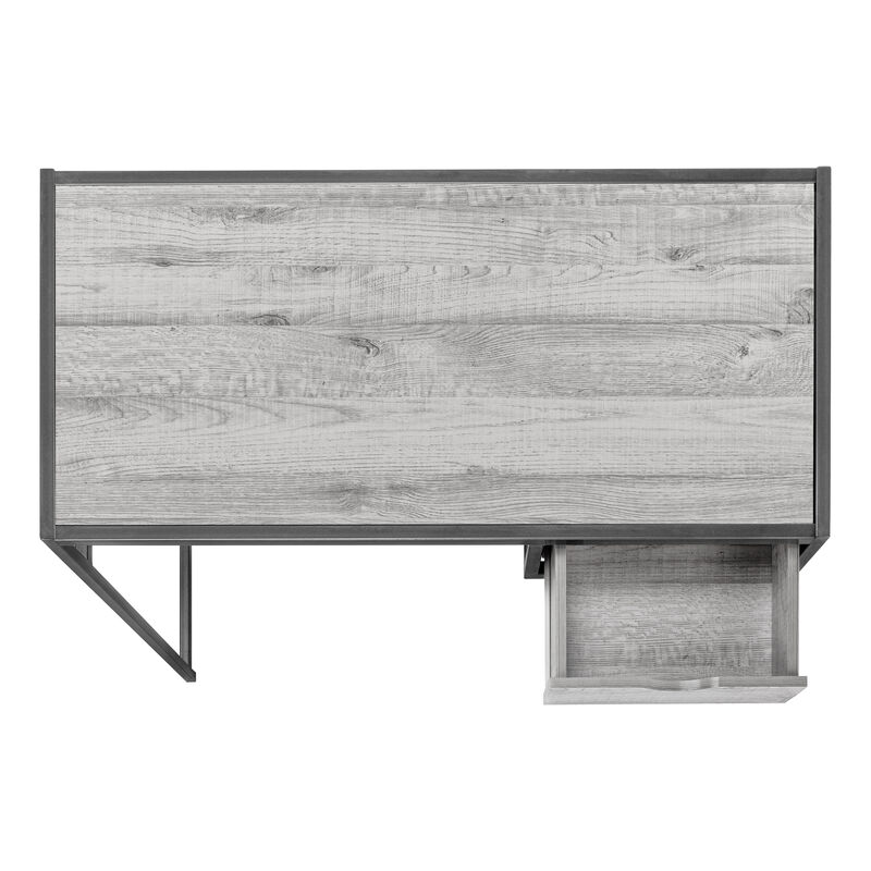 Monarch Specialties I 7217 Computer Desk, Home Office, Laptop, Storage Drawer, 42"L, Work, Metal, Laminate, Grey, Contemporary, Modern
