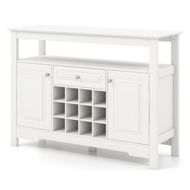 Hivvago Buffet Sideboard Wine Liquor Coffee Bar Cabinet with Removable Wine Rack