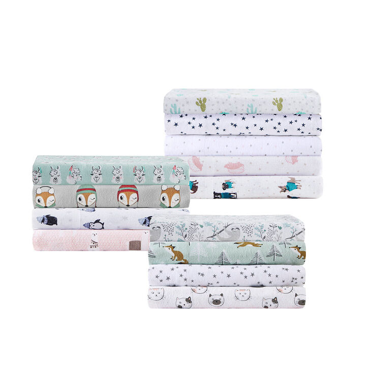 Gracie Mills Atticus Cotton Flannel Printed Sheet Set