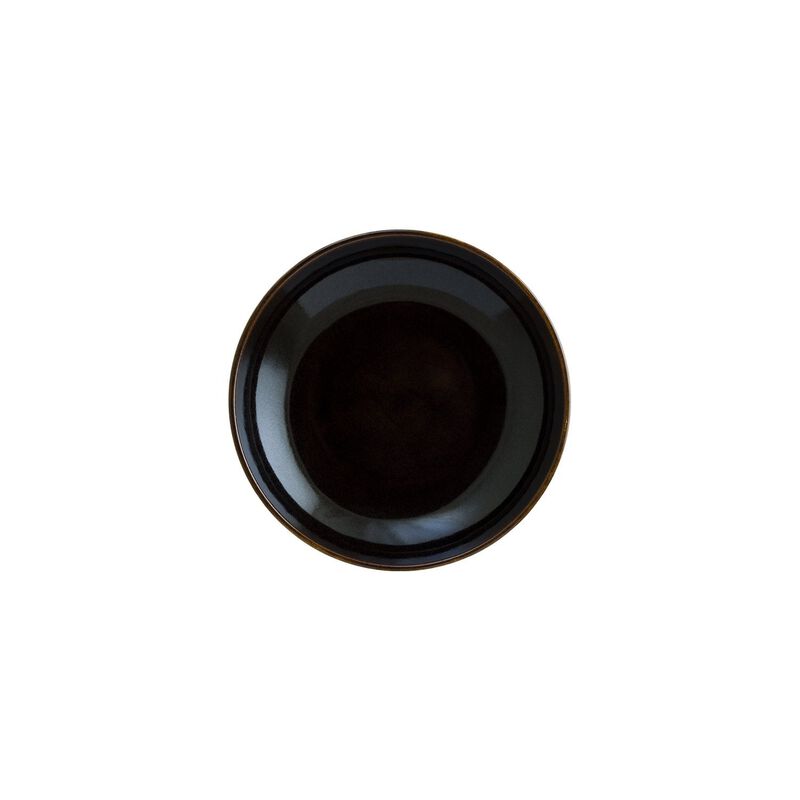 Sphere Earth dia.9" h:2" 34 oz. Round Black Porcelain Bowl