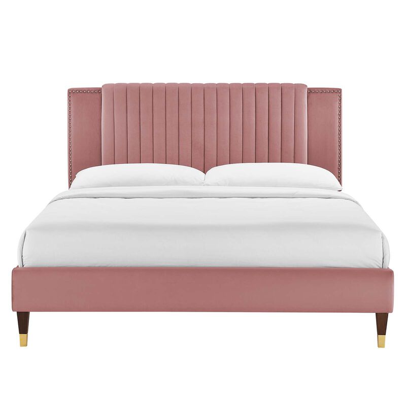 Modway - Zahra Channel Tufted Performance Velvet Twin Platform Bed