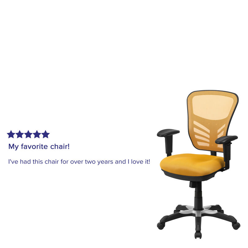 Nicholas Mid-Back Dark Gray Mesh Multifunction Executive Swivel Ergonomic Office Chair with Adjustable Arms