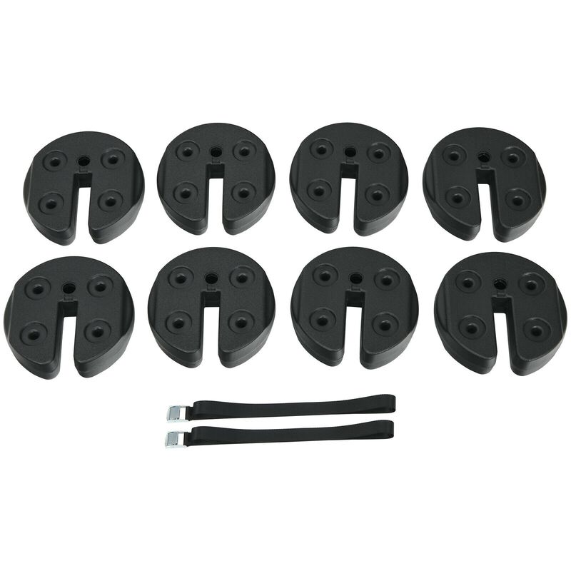 8-Piece Weight Plates for Patio Canopy Tent Gazebo, Shade Umbrella with Water-Filled Stability