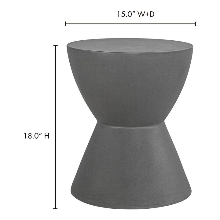 Moe’s Hourglass Outdoor Stool Dark Grey