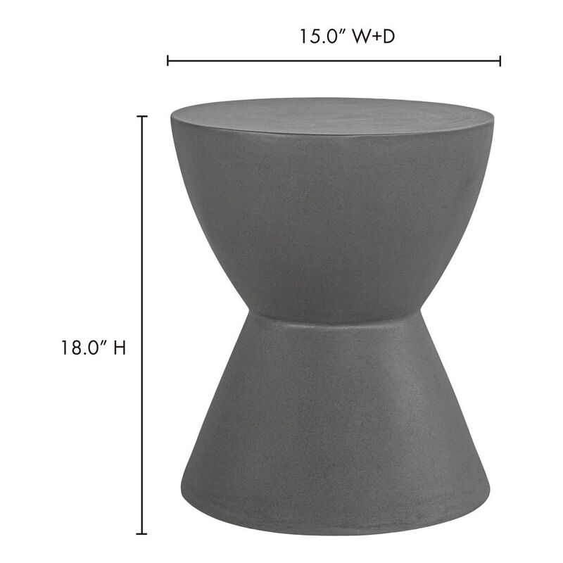 Moe’s Hourglass Outdoor Stool Dark Grey