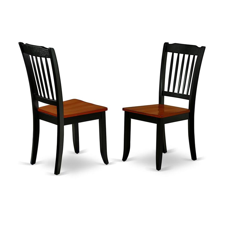 East West Furniture Dining Room Set Black & Cherry, KEDA5-BCH-W