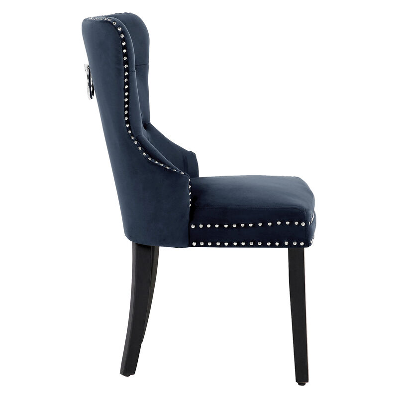 WestinTrends Velvet Upholstered Tufted Dining Chairs (Set of 4)