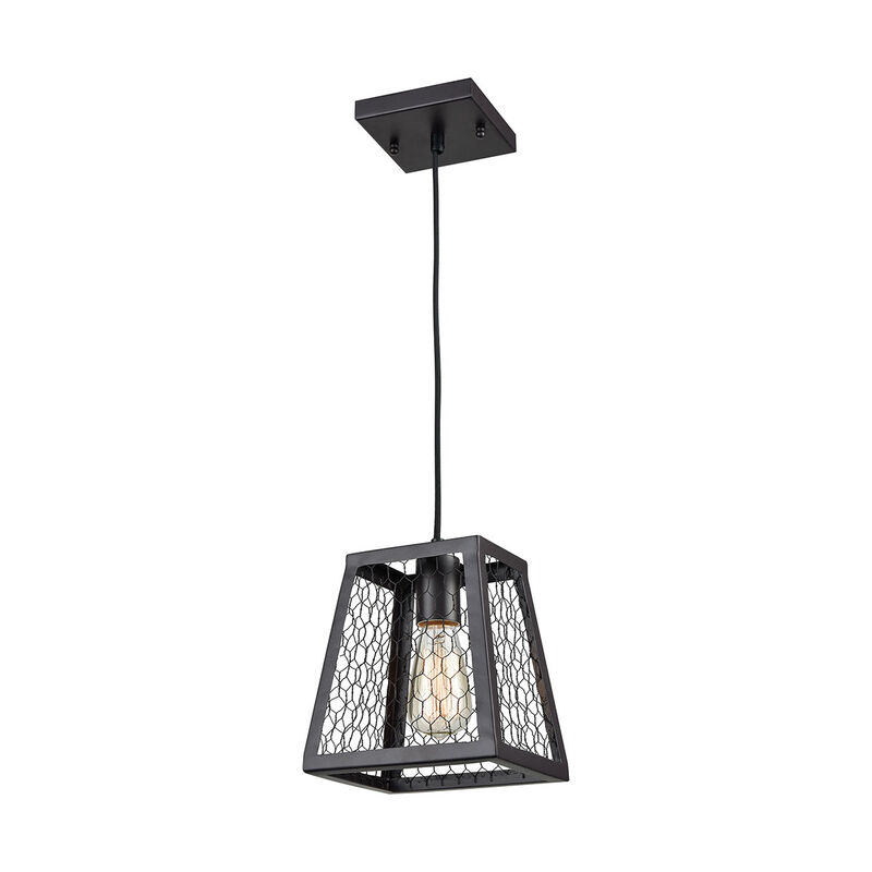 8" Black Grange Mini Pendant