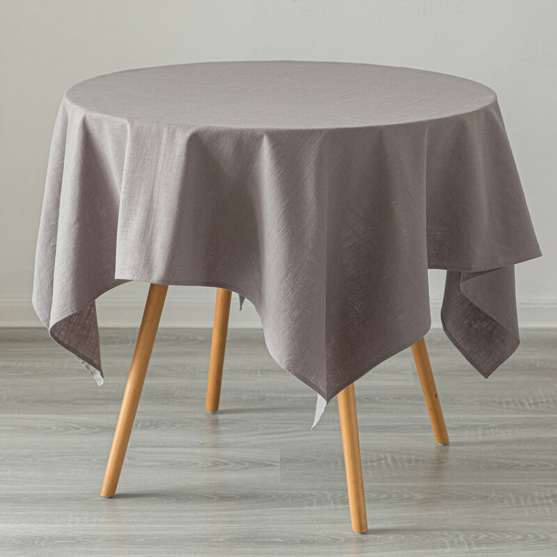 Deerlux 100% Pure Linen Washable Tablecloth Solid Color, 52" x 52" Square White