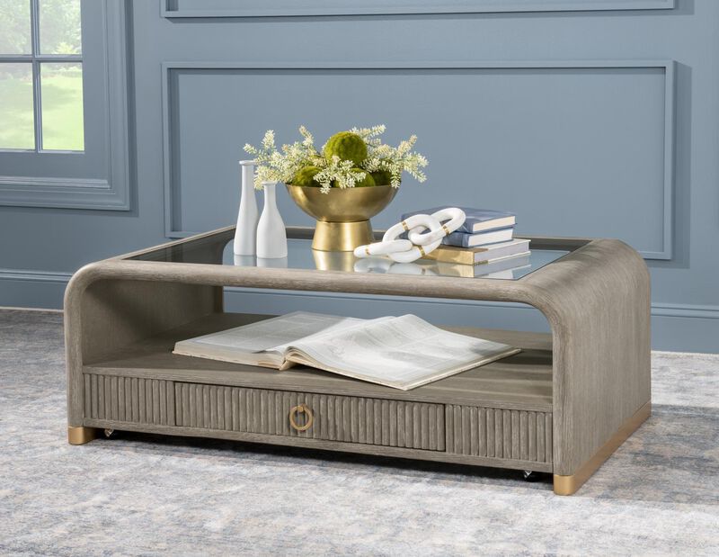 Miramar Glass Top Cocktail Table