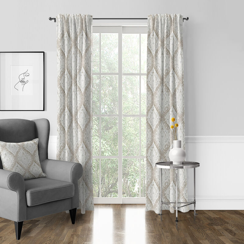 6ix Tailors Fine Linens Cressida Linen Pole Top Drapery Panel Pair