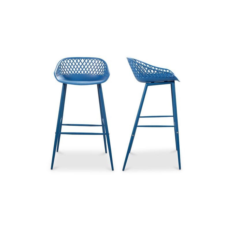 Moe’s Piazza Outdoor Barstool Blue - Set Of Two