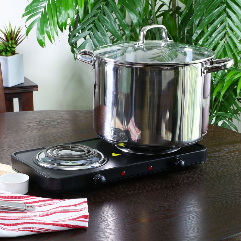 Oster Adenmore 16 Quart Stainless Steel Stock Pot With Tempered Glass Lid