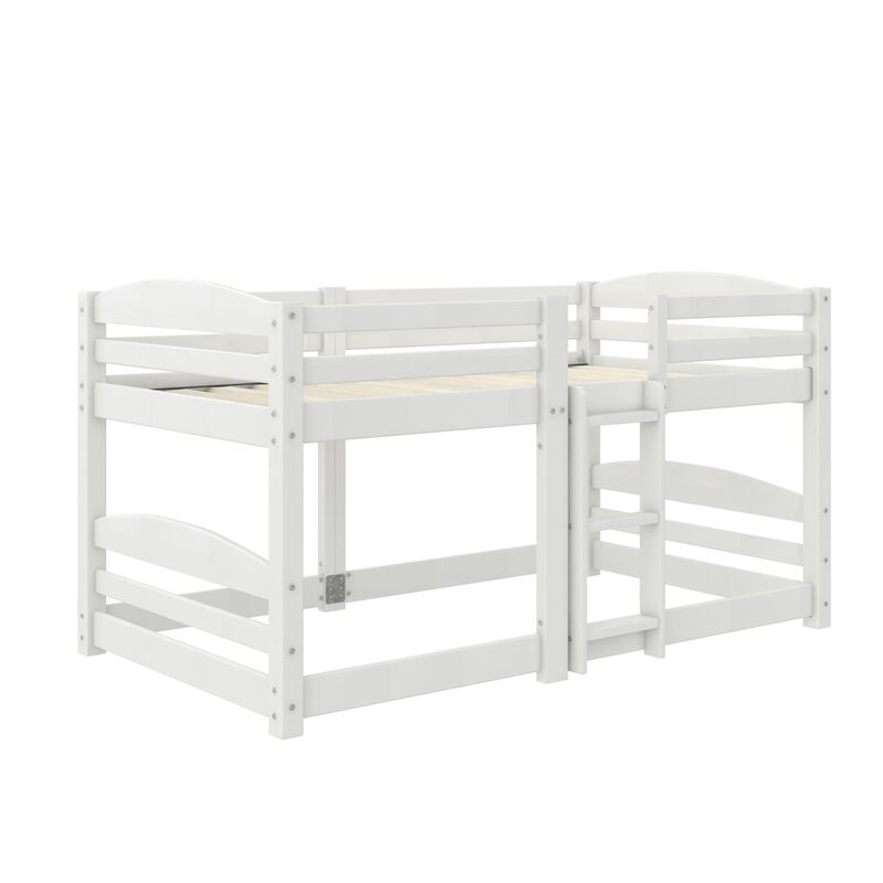 DHP Birley Low Wood Twin over Twin Bunk Bed for Kids
